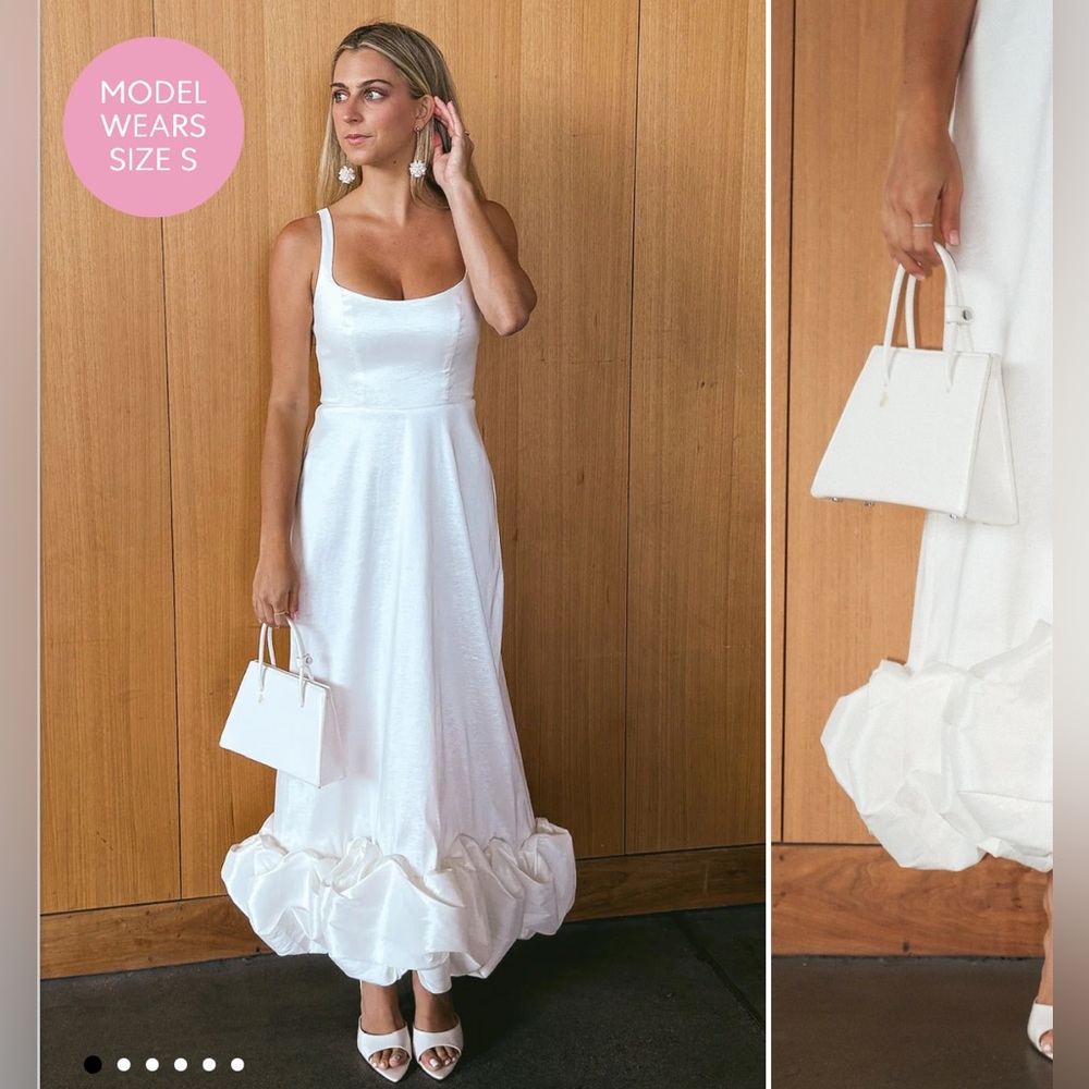 Show Me Your MuMu Rebecca White Midi Dress - Picture 2 of 9
